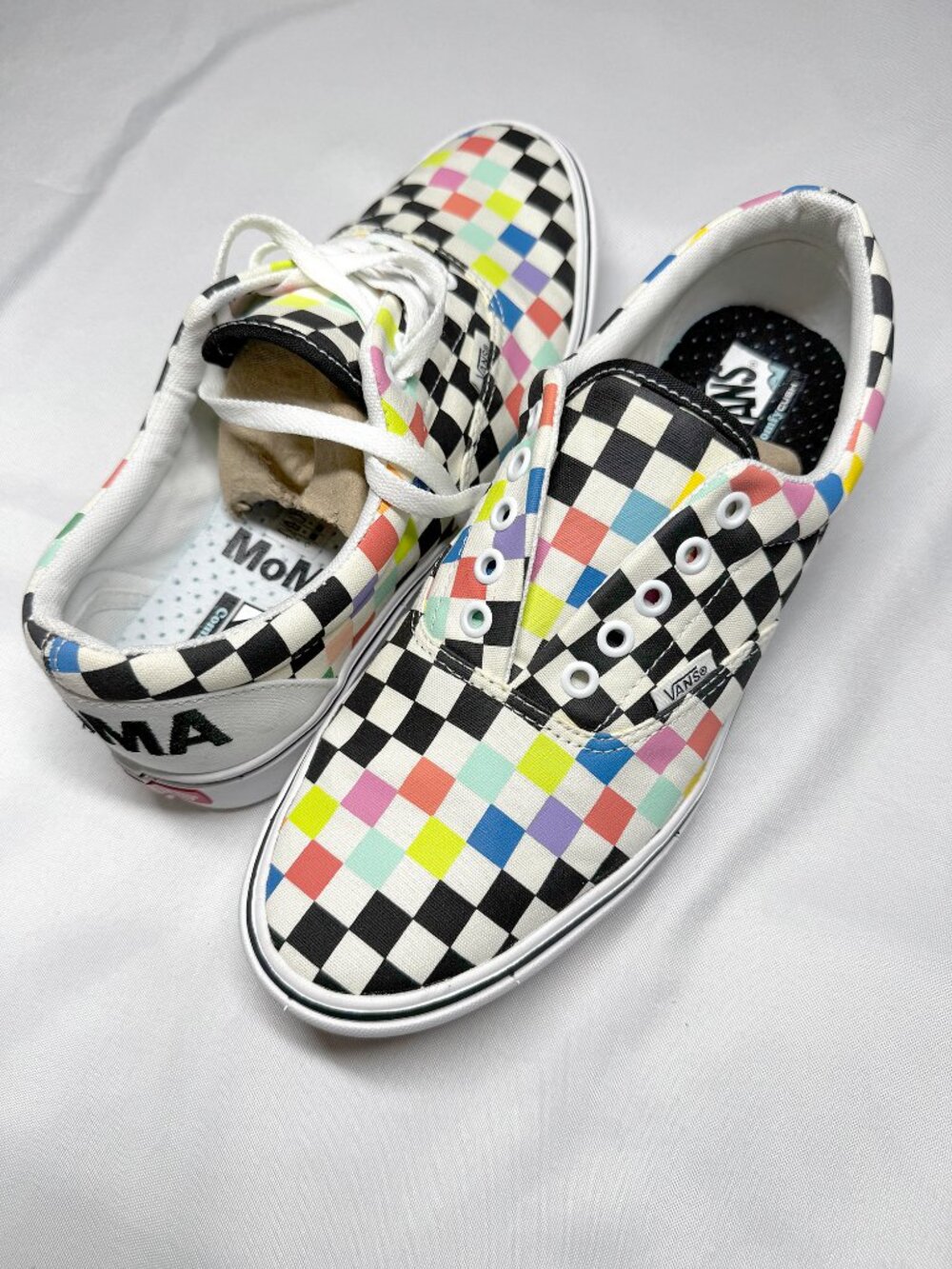 Vans X MoMA Era Skate Sneakers Multi Checkered Mens 9.5 or Womens 11.0 New